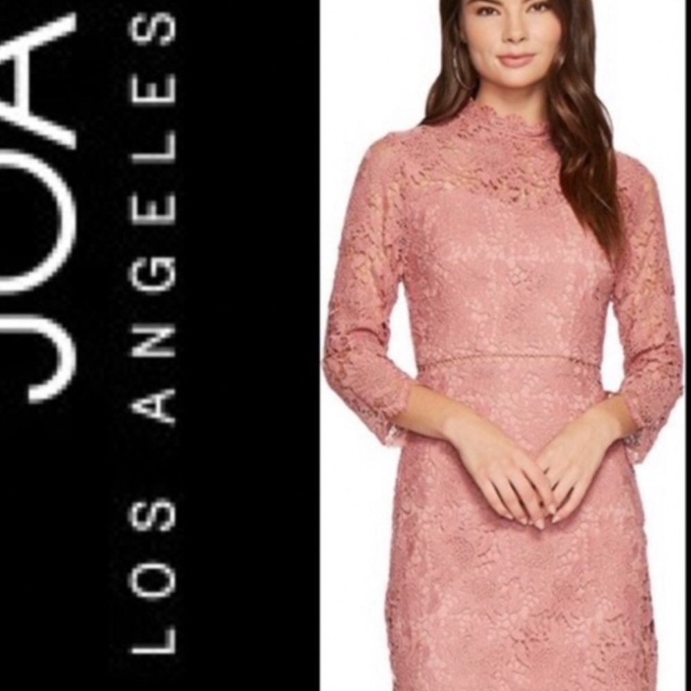 Joa lace‎ 3/4 sleeve back zip dress. NWT . Retail 175